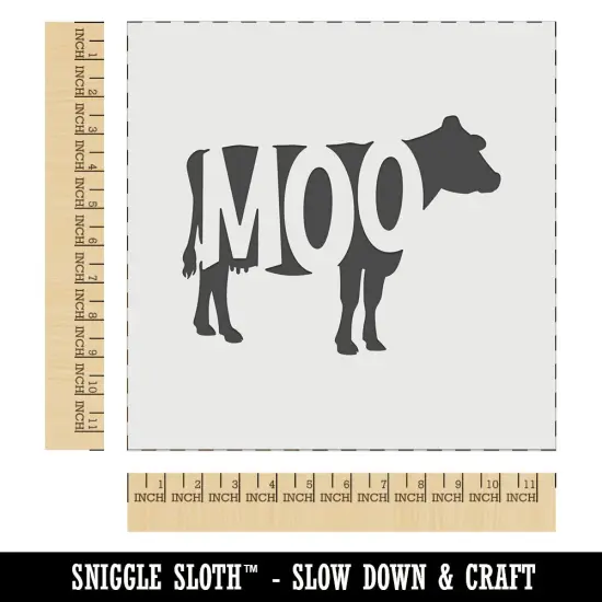 Cow Moo Farm Animal Wall Cookie DIY Craft Reusable Stencil {1}