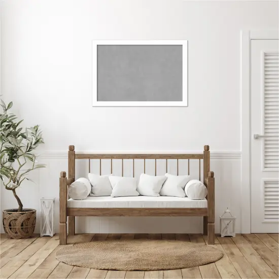 Basic Narrow Wood Framed Magnetic Board Basic White Narrow {6}