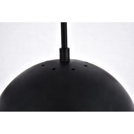 Eclipse 1 Light Black plug in pendant With Clear Glass {4}