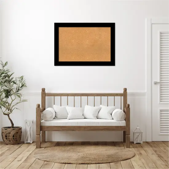 Basic Wood Framed Corkboard, Natural Cork Basic Black {6}