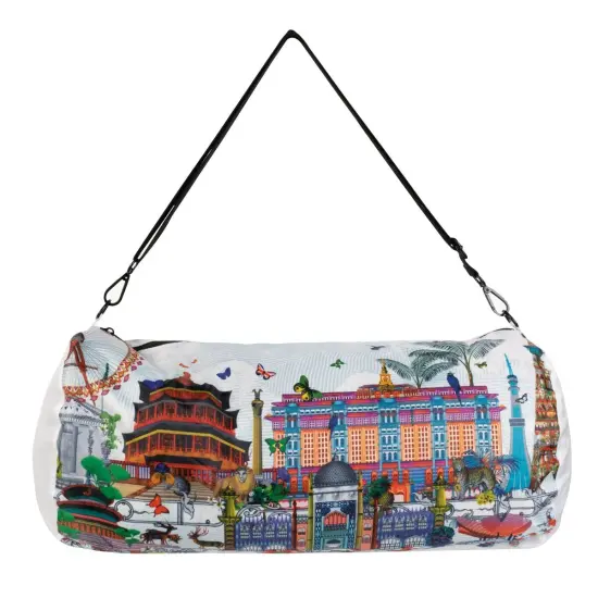 LOQI Kristjana S Williams, Gold & World Skyline, One Size {2}