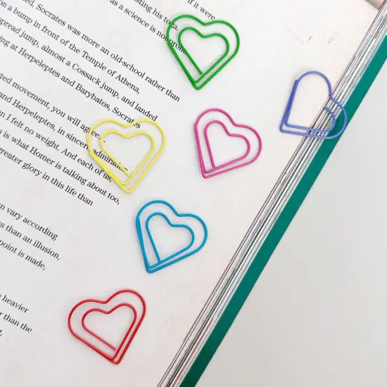 Wrapables Paper Clips Bookmarks for Office Home School (Set of 50) Hearts {5}