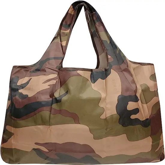 Wrapables Large Foldable Tote Nylon Reusable Grocery Bags, 5 Pack Dark Animals {5}