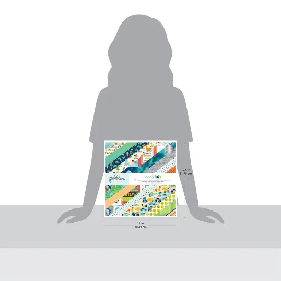 Pebbles Double-Sided Paper Pad 12"X12" 24/Pkg-Cool Boy {4}