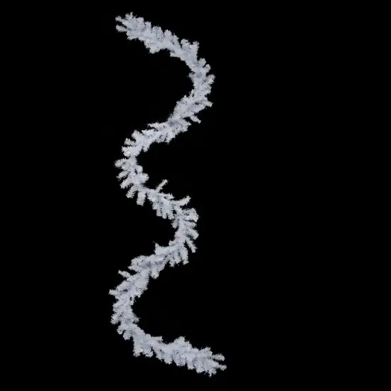 Northlight Canadian Pine Commercial Artificial Christmas Garland - 100' x 10" - White - Unlit {4}