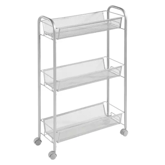 mDesign Portable Metal Rolling Laundry Utility Cart {2}