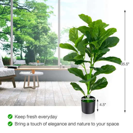 2-Pack Artificial Fiddle Leaf Fig Tree {4}