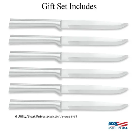 Rada Kitchen Knives Boxed Set, 6 Piece Utility Steak Knife Stainless Steel Blade Cutlery Gift Set, for Kitchen or Table {3}