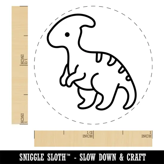 Baby Nursery Parasaurolophus Dinosaur Self-Inking Rubber Stamp Ink Stamper for Stamping Crafting Planners Sky Blue {1}