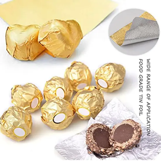 600 Pieces Foil Candy Wrappers, 4x4 inches Foil Candy Wrappers Aluminium Foil Paper, DIY Package Candy Paper Chocolate Packaging Wrapping Papers Square for Candy Packaging {5}