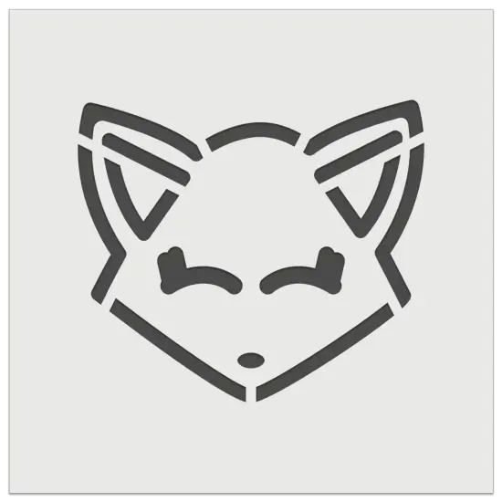 Fox Face Wall Cookie DIY Craft Reusable Stencil {7}