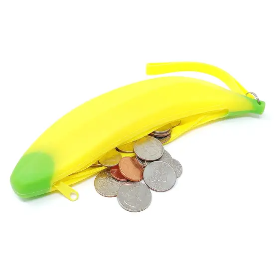 Wrapables Silicone Banana Pencil Pouch Coin Purse Key Holder (Set of 2) {4}