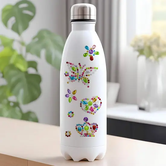 Wrapables Crystal Rhinestone Gem Stickers, Bling Jewel Adhesives for DIY Arts & Crafts, Smartphones, Water Bottles, Sunglass Cases (Set of 6) Multicolor {11}