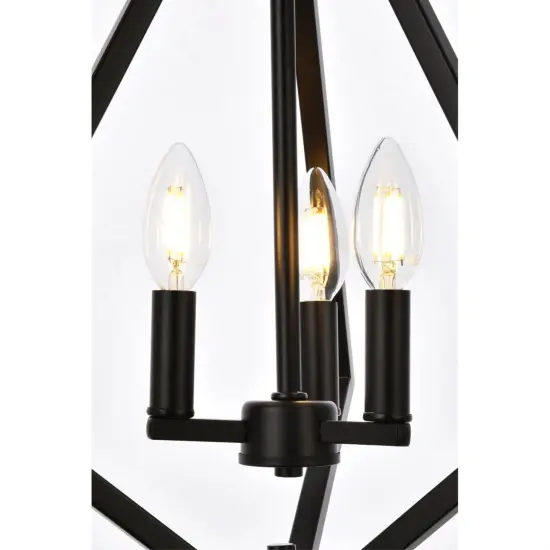 Irina 3 lights pendant in black {5}