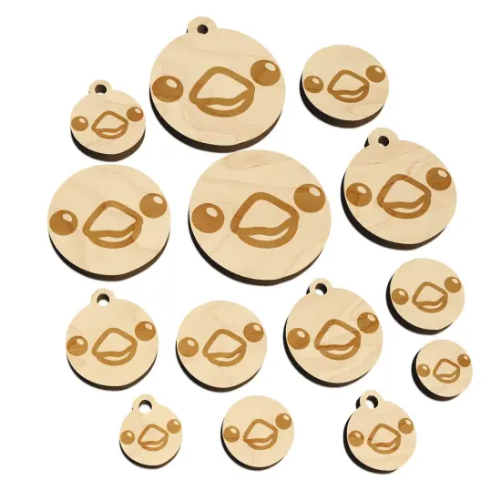 Cute Bird Face Mini Wood Shape Charms Jewelry DIY Craft {7}