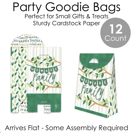 Big Dot of Happiness Family Tree Reunion - Family Gathering Gift Favor Bags - Party Goodie Boxes - Set of 12 {7}
