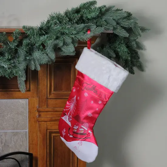 Kurt Adler 19"Angry Birds Red with White Cuff Decorative Printed Christmas Stocking {3}