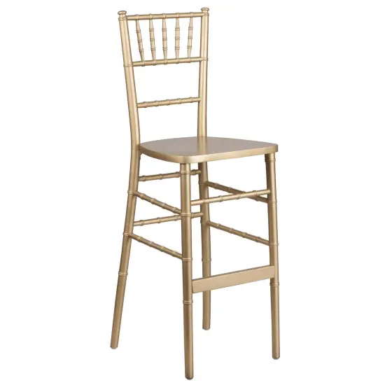 Emma and Oliver Wood Chiavari Barstool Gold {1}
