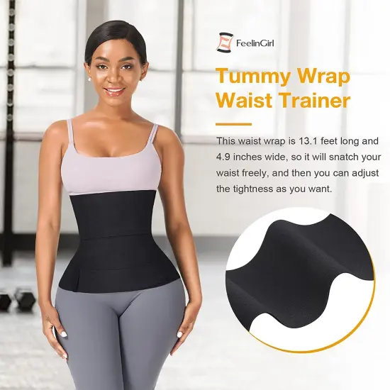Waist Trainer for Women Bandage Wrap Sauna Belt Long Torso Tummy Wraps Belly Body Shaper Waist Trimmer Belt {3}