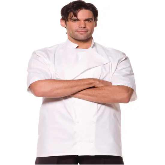 Men's White Gourmet Chef Costume Shirt {1}