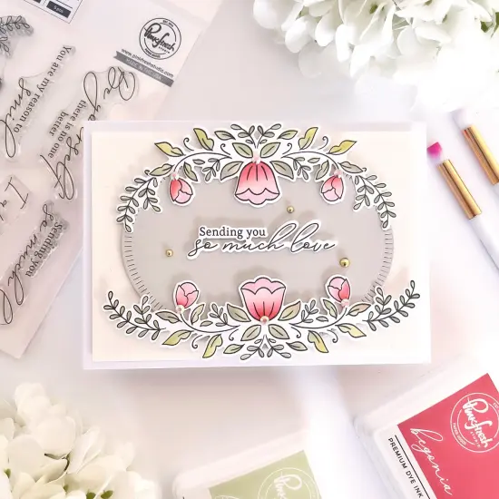 Pinkfresh Studio Clear Stamp Set 4"X6"-Sending Love {3}