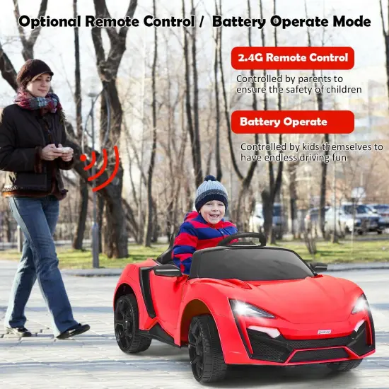 12V 2.4G RC Electric Vehicle with Lights Lights Red {3}