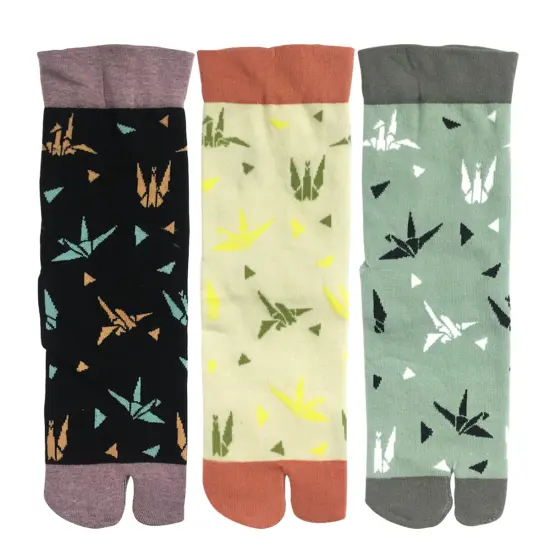 Wrapables Tabi Flip-Flop Socks (Set of 3), Origami {1}