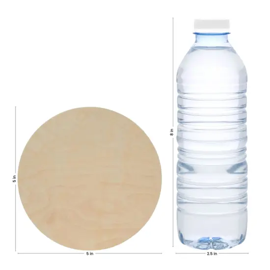 Wood Circle Discs 5 inch, 4 Thicknesses, Unfinished Birch Rounds | Woodpeckers {7}