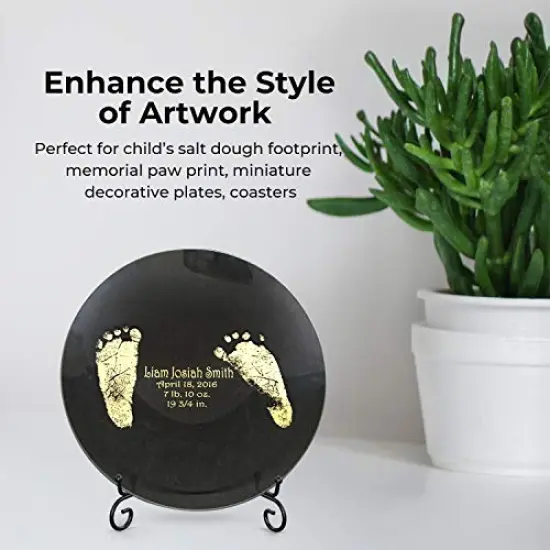 TR-LIFE Plate Stands for Display - 4 Inch Plate Holder Display Stand + Metal Easel Stand for Picture Frame, Decorative Plates, Book, Photo, Collectibles (2 Pack) {6}