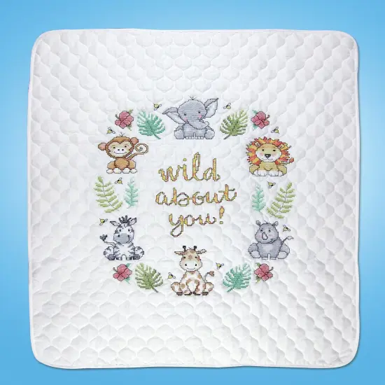 Design Works Stamped Quilt Cross Stitch Kit 34"X43"-In the Jungle {2}