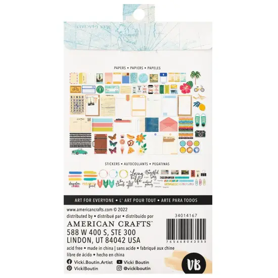 Vicki Boutin Where To Next Paperie Pack 200/Pkg-Ephemera, Journaling Spots & Washi {2}