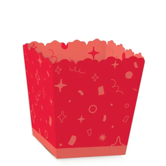 Big Dot of Happiness Red Confetti Stars - Party Mini Favor Boxes - Simple Party Treat Candy Boxes - Set of 12 {1}