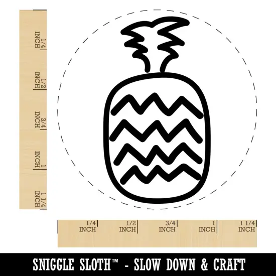 Pineapple Fun Doodle Rubber Stamp for Stamping Crafting Planners {1}