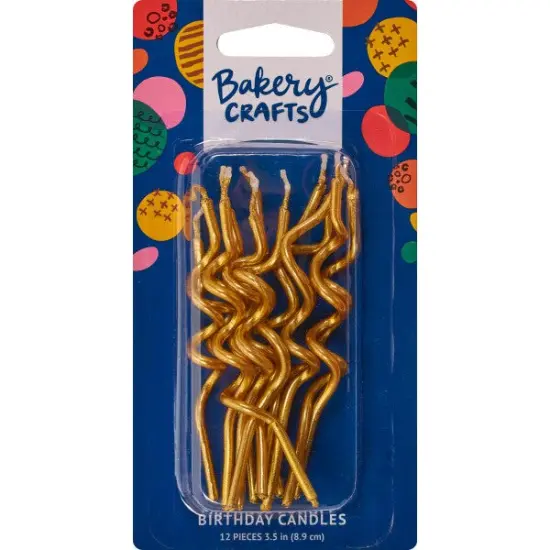 Twist Shaped Candles Gold {1}