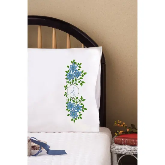 Tobin Stamped For Embroidery Pillowcase Pair 20"X30"-Love {3}