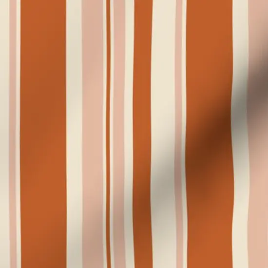 Various Fabrics by the Yard or Fat Quarter Dark Orange Victorian Stripe Cottage Peach Traditional Custom Printed Fabric by Spoonflower {7}