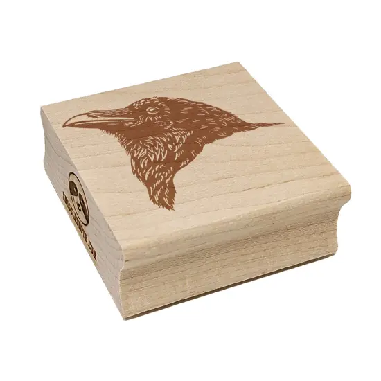 Realistic Crow Head Square Rubber Stamp for Stamping Crafting {7}