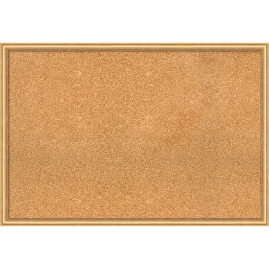Salon Scoop Wood Framed Corkboard, Natural Cork Gold {1}