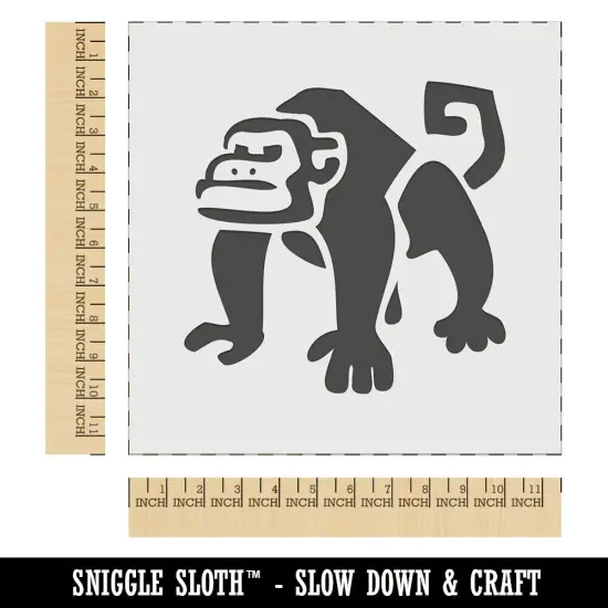 Grumpy Monkey with Curly Tail Wall Cookie DIY Craft Reusable Stencil {1}