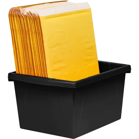 Small Classroom Storage Bin, Black, Pack of 3 {2}