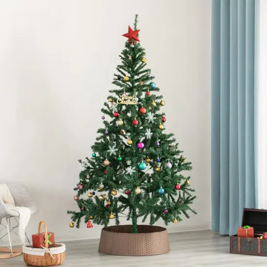 Large Rattan Collar Tree Skirt White {10}