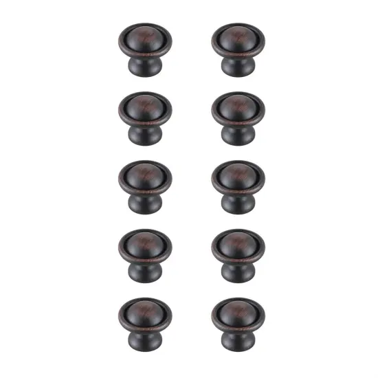 Kadea 1.2" Diameter Oil-rubbed Bronze Mushroom Knob Multipack (Set of 10) {1}