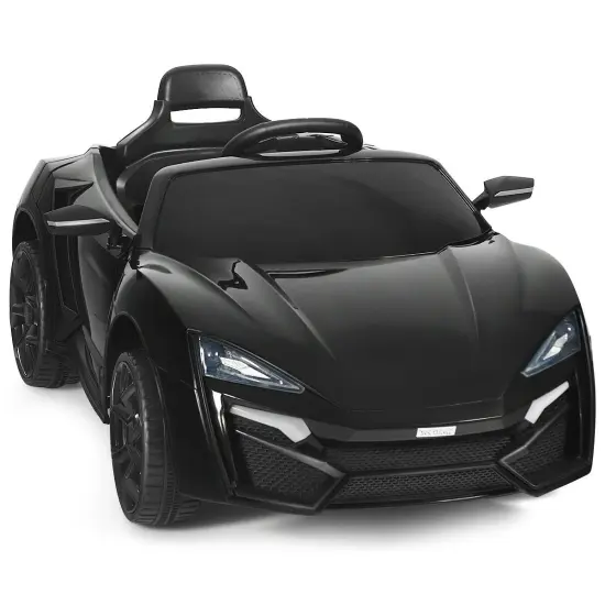 12V 2.4G RC Electric Vehicle with Lights Lights Black {1}