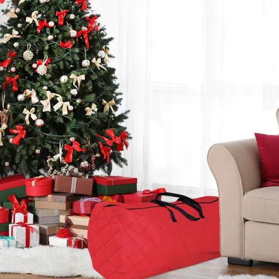 Simple Living Quilted Multi-Use Large Holiday Storage Bag Red {4}