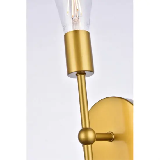 Keely 1 light brass wall sconce {6}
