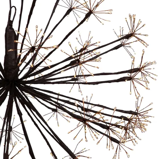 Northlight LED Lighted Starburst Ball Christmas Decoration - Micro Fairy Warm White - 20" Brown {6}