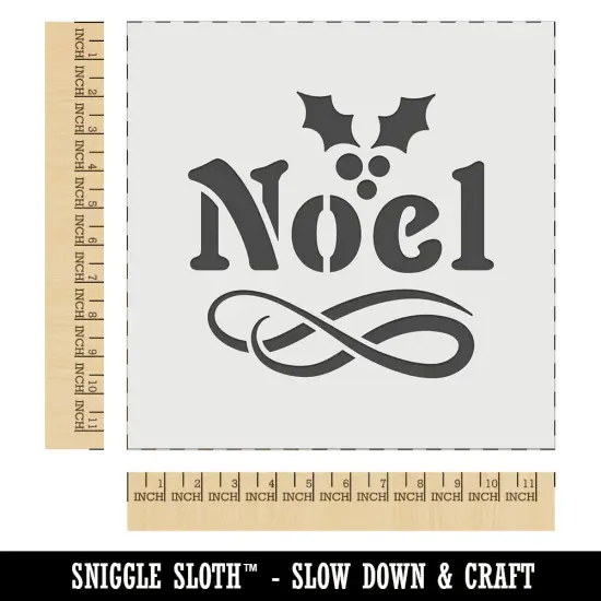 Christmas Noel Holly Wall Cookie DIY Craft Reusable Stencil {1}