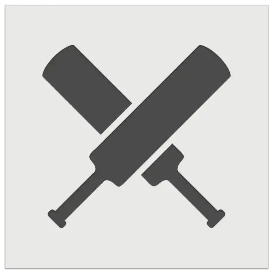 Crossed Cricket Bats Wall Cookie DIY Craft Reusable Stencil {2}