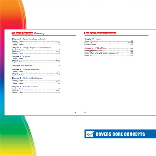 Spectrum Grades 6-8 Geometry Math Workbook, Mathematics Book for Kids Ages 11 to 14 Covering Geometric Shapes, Perimeter, Area, Volume, Angles, and More, Classroom or Homeschool Curriculum {3}