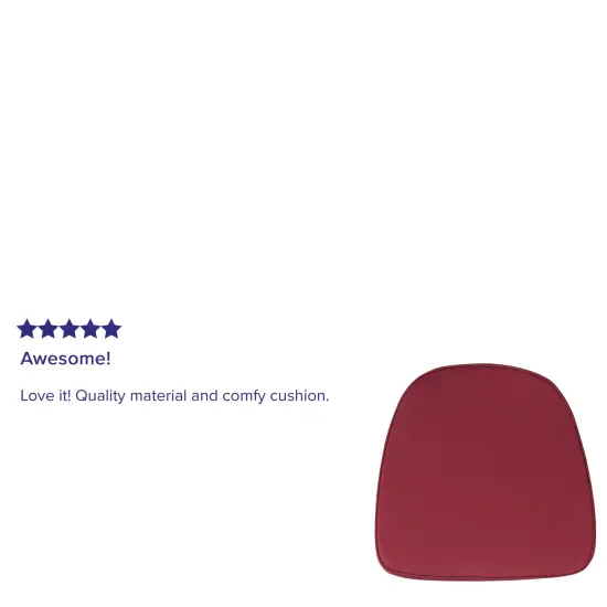Emma and Oliver Soft Chiavari Dining Chair Cushion Burgundy {3}